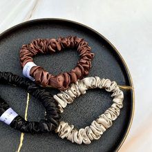 Load image into Gallery viewer, 100% Pure Mulberry Silk Scrunchies -Basics Collection