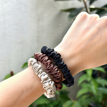 Load image into Gallery viewer, 100% Pure Mulberry Silk Scrunchies -Basics Collection