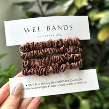 Load image into Gallery viewer, 100% Pure Mulberry Silk Scrunchies - Brown Collection