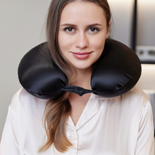 Load image into Gallery viewer, 100% Pure Silk Travel Neck Pillow