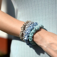 Load image into Gallery viewer, 100% Pure Mulberry Silk Hair Scrunchies - Coastal Chic
