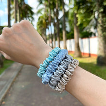 Load image into Gallery viewer, 100% Pure Mulberry Silk Hair Scrunchies - Coastal Chic