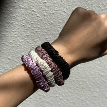 Load image into Gallery viewer, 100% Pure Mulberry Silk Hair Scrunchies - Purple Yam Collection
