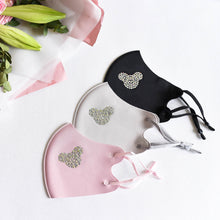 Load image into Gallery viewer, Rhinestone Bling Mickey Mask - Grey & Black