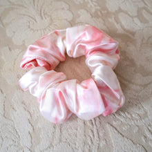 Load image into Gallery viewer, Luxe Pure Silk Hair Scrunchie - Rose Marble