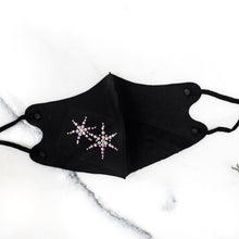 Load image into Gallery viewer, Rhinestone Bling Mask - Black