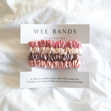 Load image into Gallery viewer, 100% Pure Mulberry Silk Hair Scrunchies - Flamingo Collection