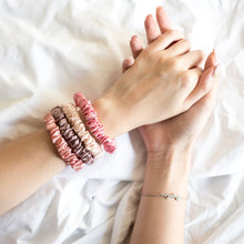 Load image into Gallery viewer, 100% Pure Mulberry Silk Hair Scrunchies - Flamingo Collection