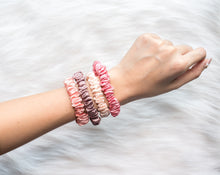 Load image into Gallery viewer, 100% Pure Mulberry Silk Hair Scrunchies - Flamingo Collection