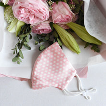 Load image into Gallery viewer, 100% Pure Mulberry Silk Pink Polka Dots Face Mask