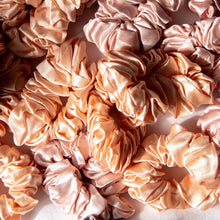 Load image into Gallery viewer, Luxe Pure Silk Hair Scrunchie - Coral Peach