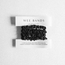 Load image into Gallery viewer, Wee Bands - Black Silk Scrunchies