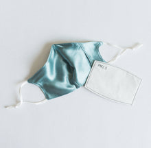 Load image into Gallery viewer, 100% Pure Mulberry Silk Face Mask Set - Blue Series