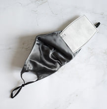 Load image into Gallery viewer, 100% Pure Mulberry Silk Face Mask - Charcoal (Unisex)