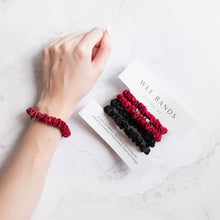 Load image into Gallery viewer, 100% Pure Mulberry Silk Hair Scrunchies - Blackcurrant Collection