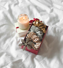 Load image into Gallery viewer, 100% Pure Mulberry Silk Scrunchies - Star Anise (Bundle Gift Set)