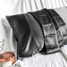 Load image into Gallery viewer, 100% Pure Silk Anti-Ageing Beauty Sleep Set - Charcoal