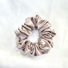 Load image into Gallery viewer, 100% Pure Mulberry Silk Large Crystal Scrunchies