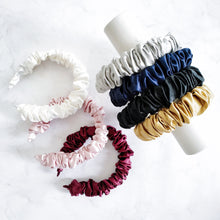 Load image into Gallery viewer, 100% Pure Mulberry Silk Scrunchies Hairbands