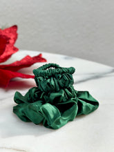 Load image into Gallery viewer, Luxe Pure Silk Hair Scrunchie - Emerald Green