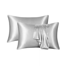 Load image into Gallery viewer, 100% Pure Silk Anti-Ageing Beauty Sleep Set - Silver