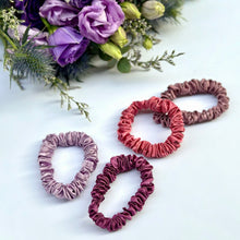 Load image into Gallery viewer, 100% Pure Mulberry Silk Hair Scrunchies - Wildberry Collection
