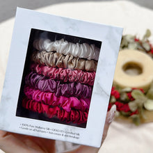 Load image into Gallery viewer, 100% Pure Mulberry Silk Scrunchies - Christmas Bouquet (Bundle Gift Set)
