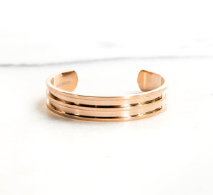 Wee Bands - Double Decker 18k Rose Gold Bands