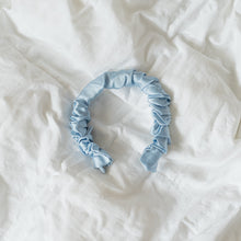 Load image into Gallery viewer, Wee Bands - Lake Blue Fluffy Scrunchie Hairbands
