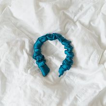 Load image into Gallery viewer, Wee Bands - Turquoise Fluffy Scrunchie Hairbands
