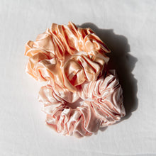 Load image into Gallery viewer, Luxe Pure Silk Hair Scrunchie - Coral Peach
