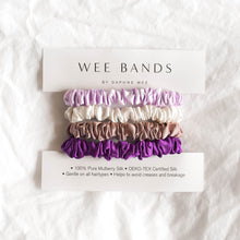 Load image into Gallery viewer, 100% Pure Mulberry Silk Hair Scrunchies - Purple Collection
