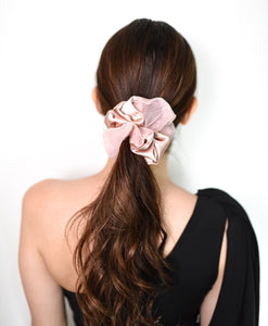 Oversized Satin and Organza Hair Scrunchies