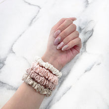 Load image into Gallery viewer, 100% Pure Mulberry Silk Scrunchies - Cosy Neutral Collection
