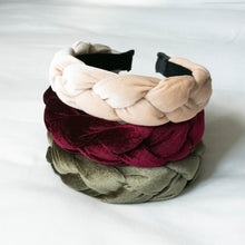 Load image into Gallery viewer, Luxe Braided Velvet Hairbands

