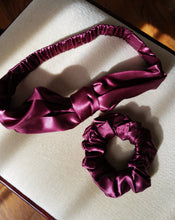 Load image into Gallery viewer, Luxe Pure Silk Hair Scrunchie - Wine
