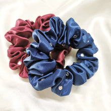 Load image into Gallery viewer, 100% Pure Mulberry Silk Large Crystal Scrunchies
