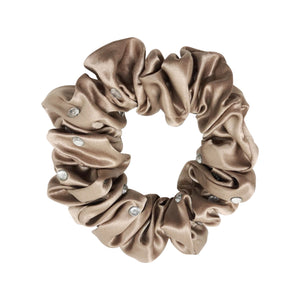 100% Pure Mulberry Silk Large Crystal Scrunchies