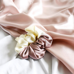 100% Pure Mulberry Silk Hair Scrunchie - Two Toned (More Colours)