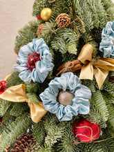 Load image into Gallery viewer, Luxe Pure Silk Scrunchie - Winter Wonderland
