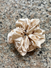 Load image into Gallery viewer, Luxe Oversized Silk Hair Scrunchie - Champagne
