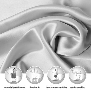 100% Pure Silk Anti-Ageing Beauty Sleep Set - Silver