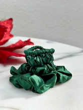 Load image into Gallery viewer, Luxe Pure Silk Hair Scrunchie - Emerald Green
